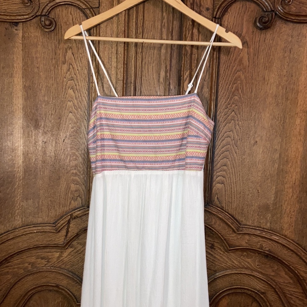 Flying Tomato Embroidered Cream Maxi Dress - Picture 5 of 12